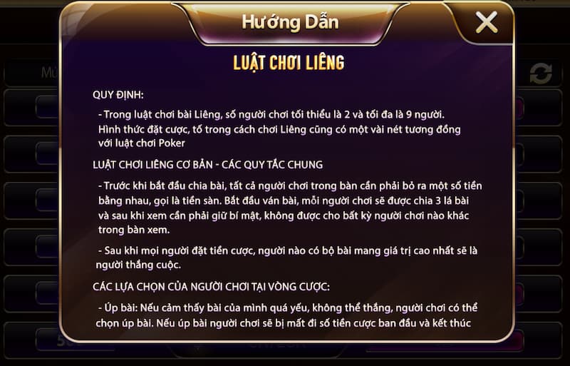 Cách chơi bài Liêng tại cổng trò chơi 